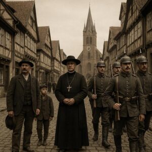 This image represents a time when Germany was still taking shape — a time when tradition, faith, the military, and ordinary citizens stood together as new chapters of history were being written. Today, modern Germany still draws its strength from these roots, from streets like this and from the stories of the past: a past full of challenge, change, and determination that helped forge a brighter future for the generations that followed.”